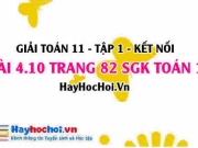 Bài 4.10 SGK Toán 11 tập 1 Kết nối tri thức